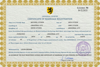 sight universal Marriage Certificate | Editable PSD Templates