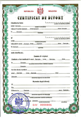 Easily Customize Moldova Divorce Certificate with Realistic word Templates