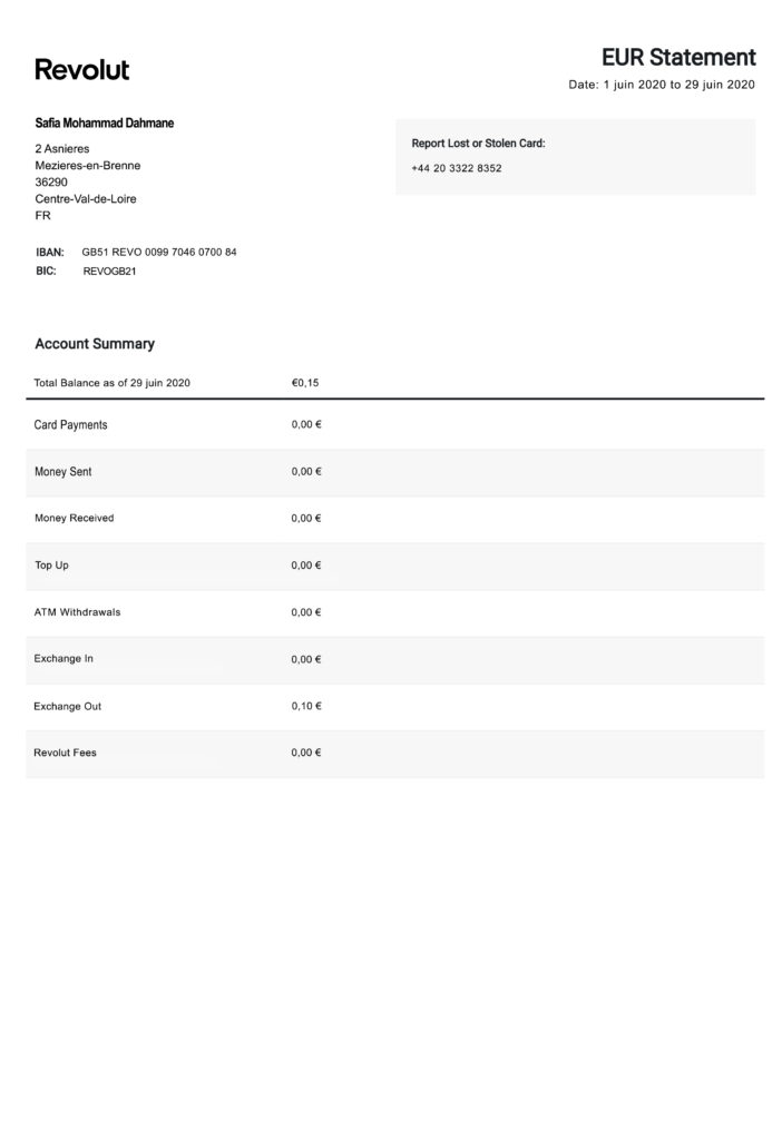 Fake revolut Business Bank Statement (VERSION2)