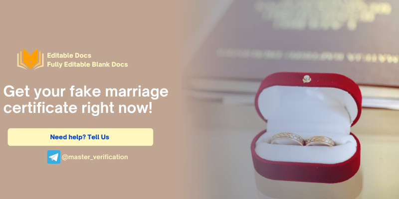 certificate of marriage template